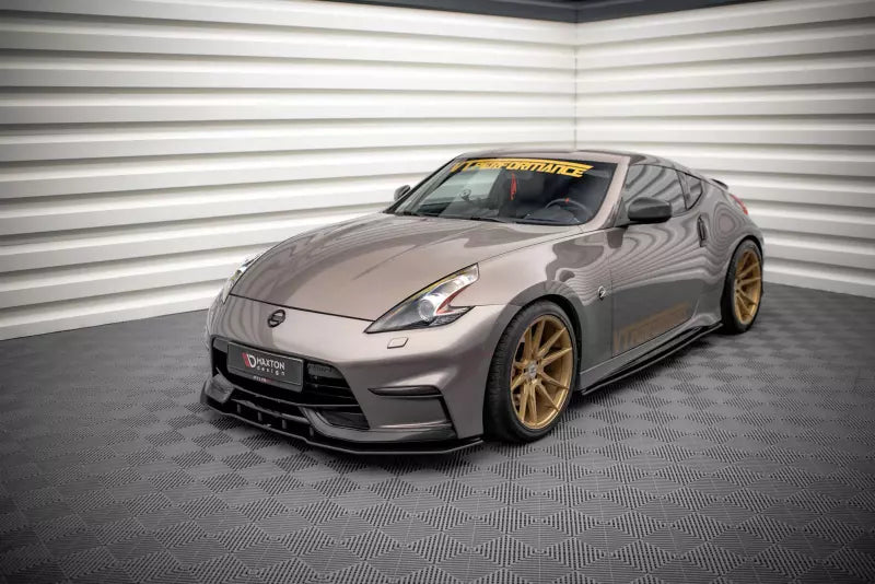 Maxton Design Street Pro Seitenschweller (Paar) für Nissan 370Z Nismo Facelift matt schwarz – Ansicht 3