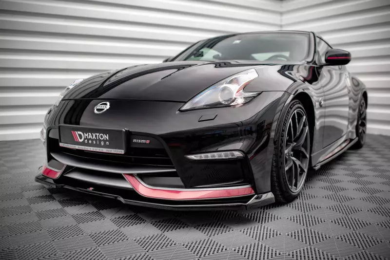 Maxton Design Frontlippe V.1 für Nissan 370Z Nismo Facelift Hochglanz schwarz – Ansicht 1