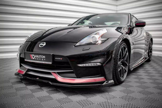 Maxton Design Frontlippe V.1 für Nissan 370Z Nismo Facelift Hochglanz schwarz – Ansicht 1