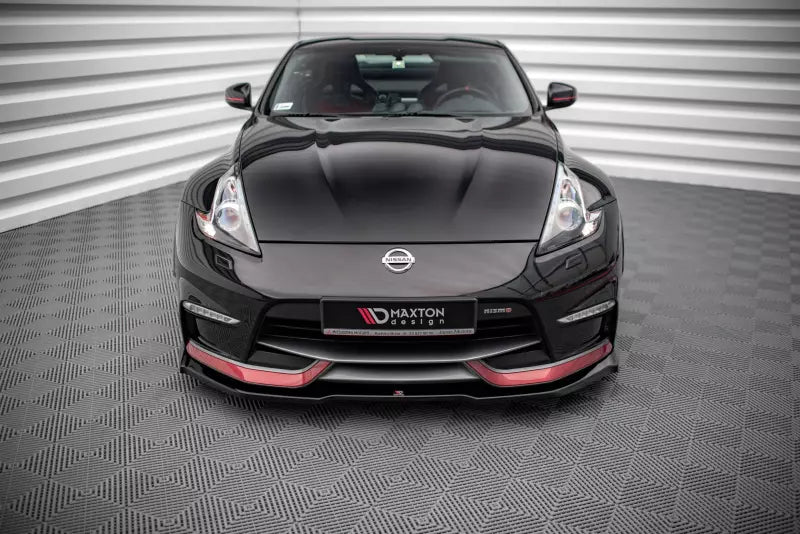 Maxton Design Frontlippe V.1 für Nissan 370Z Nismo Facelift Hochglanz schwarz – Ansicht 2