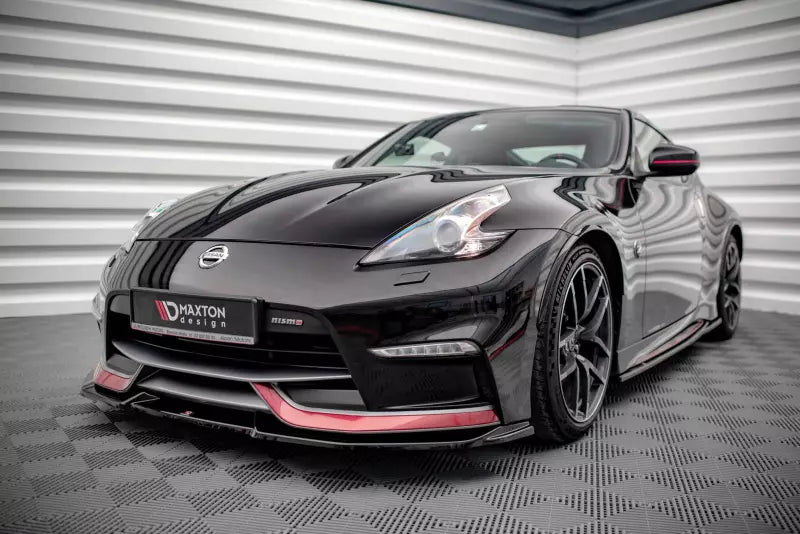 Maxton Design Frontlippe V.2 für Nissan 370Z Nismo Facelift Hochglanz schwarz – Ansicht 1