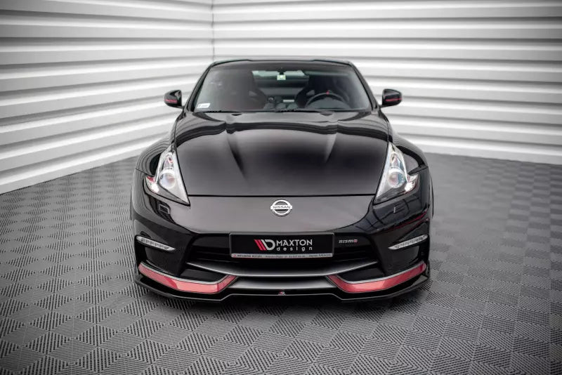 Maxton Design Frontlippe V.3 V.1 für Nissan 370Z Nismo Facelift Hochglanz schwarz – Ansicht 2