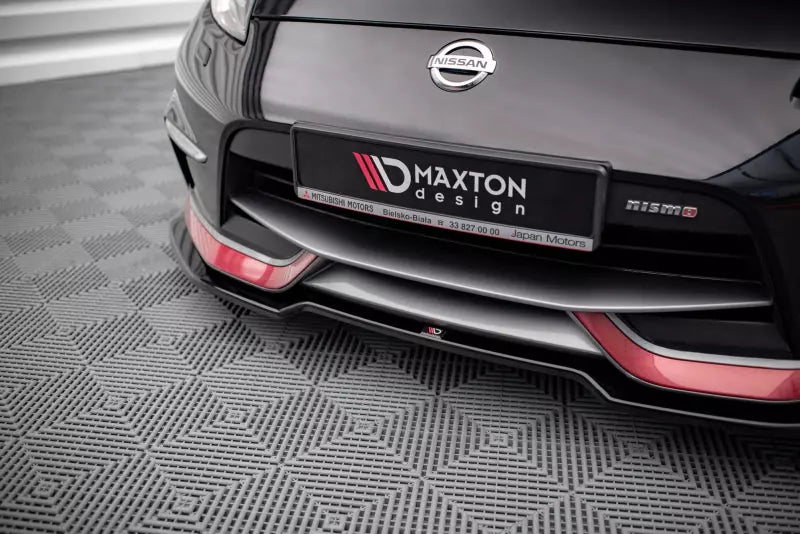 Maxton Design Frontlippe V.3 V.1 für Nissan 370Z Nismo Facelift Hochglanz schwarz – Ansicht 3