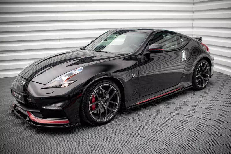 Maxton Design Seitenschweller (Paar) V.2 für Nissan 370Z Nismo Facelift Hochglanz schwarz – Ansicht 3