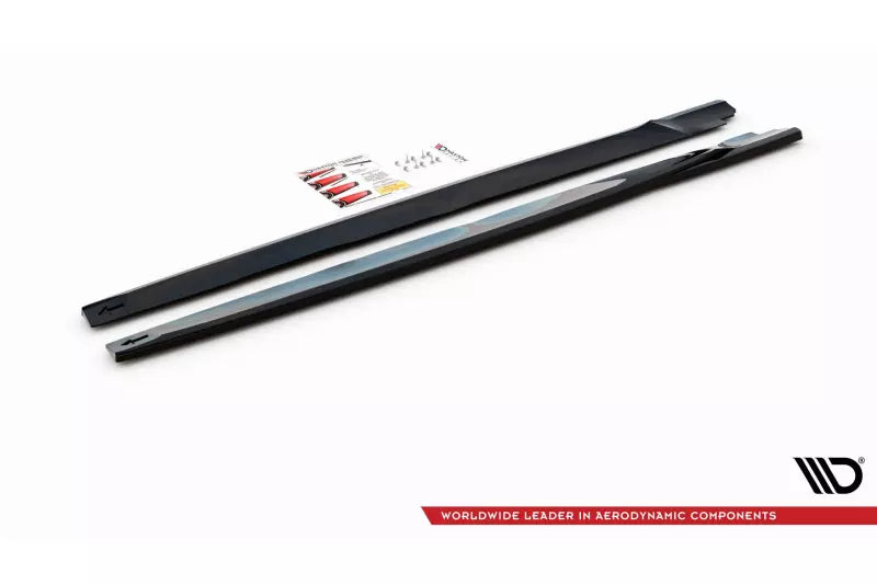Maxton Design Seitenschweller (Paar) V.2 für Nissan 370Z Nismo Facelift Hochglanz schwarz – Ansicht 4