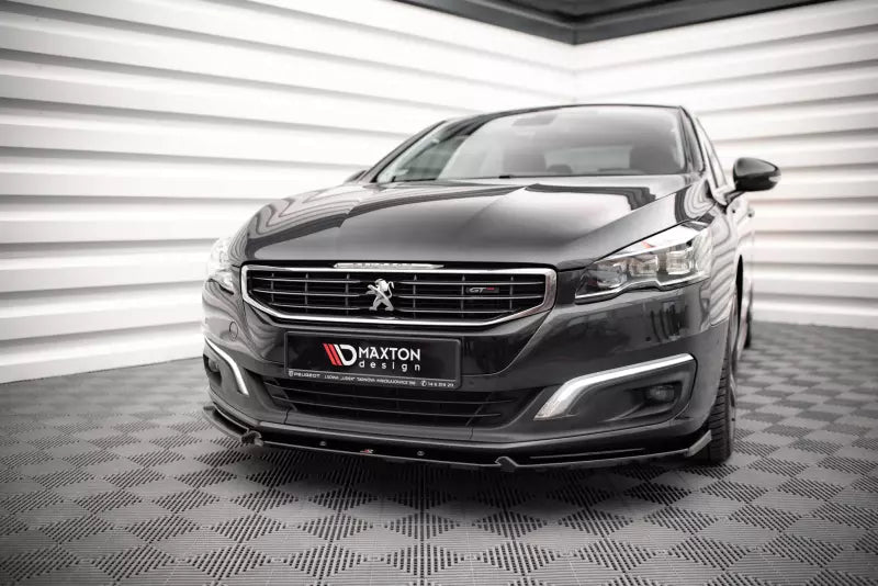 Maxton Design Frontlippe V.1 für Peugeot 508 GT Mk1 Facelift Hochglanz schwarz – Ansicht 1