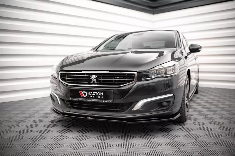 Maxton Design Frontlippe V.2 für Peugeot 508 GT Mk1 Facelift Hochglanz schwarz – Ansicht 1