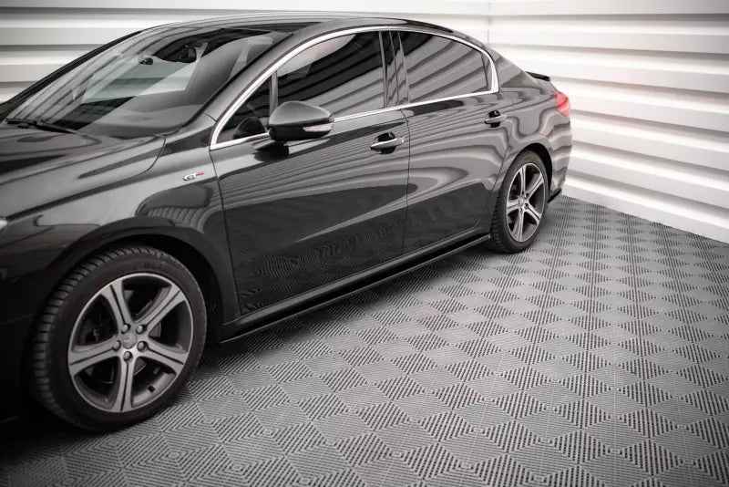 Maxton Design Seitenschweller (Paar) für Peugeot 508 GT Mk1 Facelift Hochglanz schwarz – Ansicht 1