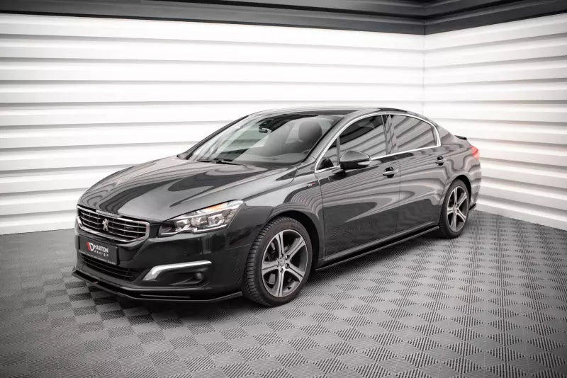 Maxton Design Seitenschweller (Paar) für Peugeot 508 GT Mk1 Facelift Hochglanz schwarz – Ansicht 3