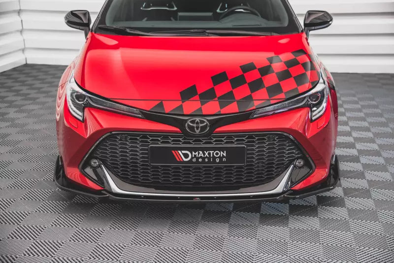 Maxton Design Frontlippe V.1 mit Flaps für Toyota Corolla GR Sport Hatchback XII Hochglanz schwarz – Ansicht 1