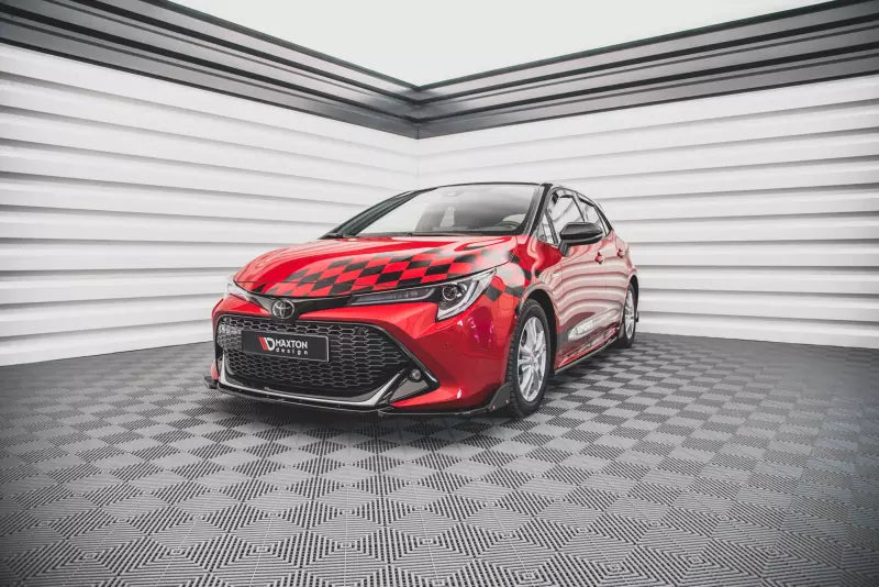Maxton Design Frontlippe V.1 mit Flaps für Toyota Corolla GR Sport Hatchback XII Hochglanz schwarz – Ansicht 3