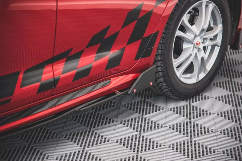 Maxton Design Seitenschweller (Paar) mit Flaps für Toyota Corolla GR Sport Hatchback XII Hochglanz schwarz – Ansicht 1