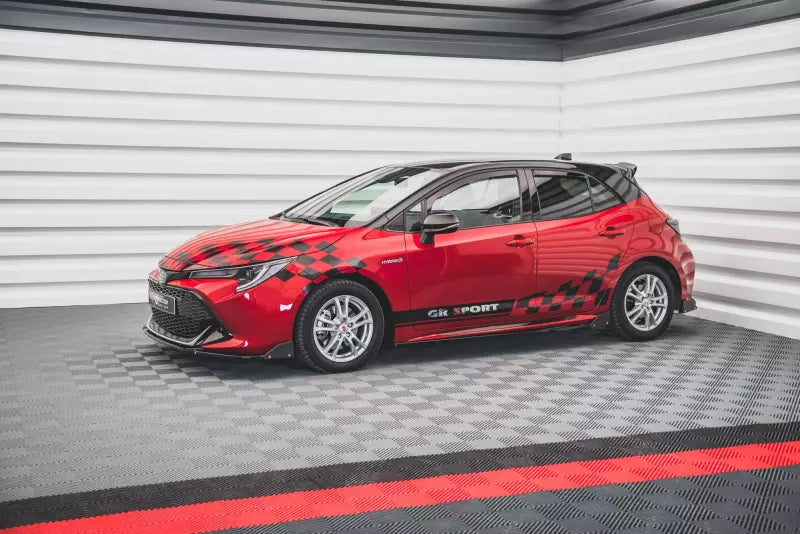 Maxton Design Seitenschweller (Paar) mit Flaps für Toyota Corolla GR Sport Hatchback XII Hochglanz schwarz – Ansicht 3