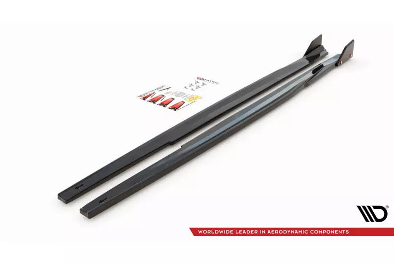 Maxton Design Seitenschweller (Paar) mit Flaps für Toyota Corolla GR Sport Hatchback XII Hochglanz schwarz – Ansicht 4