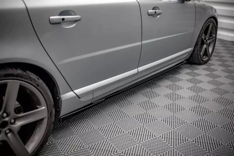 Maxton Design Seitenschweller (Paar) für Volvo V70 Mk3 Hochglanz schwarz – Ansicht 2