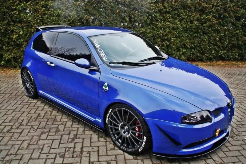 Maxton Design Seitenschweller (Paar) für Alfa Romeo 147 GTA Hochglanz schwarz – Ansicht 1