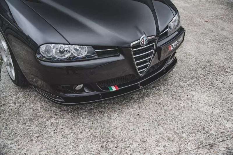 Maxton Design Frontlippe für Alfa Romeo 156 Facelift Hochglanz schwarz – Ansicht 1