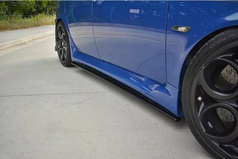 Maxton Design Seitenschweller (Paar) für Alfa Romeo 156 GTA Hochglanz schwarz – Ansicht 1