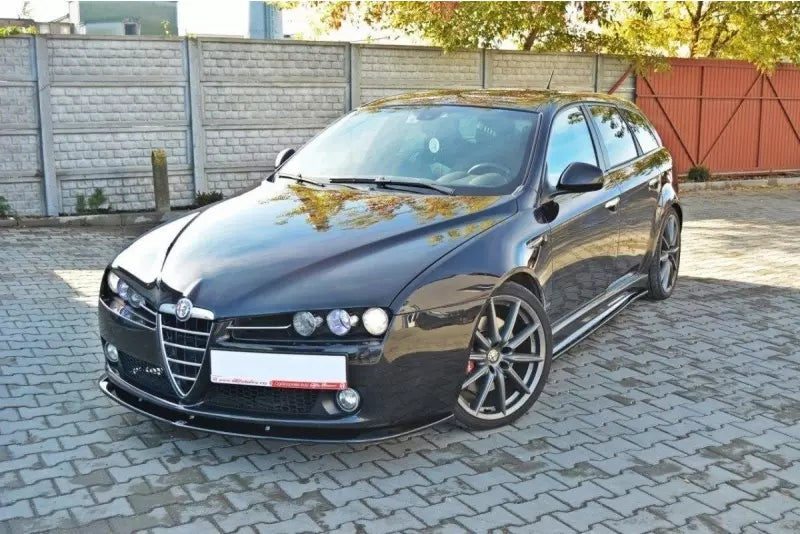 Maxton Design Frontlippe V.2 für Alfa Romeo 159 Hochglanz schwarz – Ansicht 3