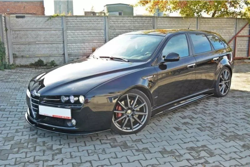 Maxton Design Seitenschweller (Paar) für Alfa Romeo 159 TI Hochglanz schwarz – Ansicht 2
