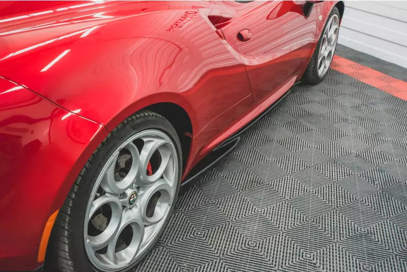 Maxton Design Seitenschweller (Paar) für Alfa Romeo 4C Hochglanz schwarz – Ansicht 1
