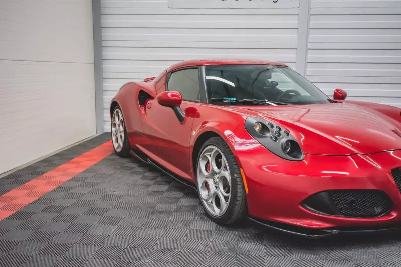 Maxton Design Seitenschweller (Paar) für Alfa Romeo 4C Hochglanz schwarz – Ansicht 2