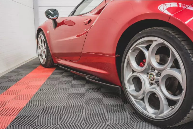 Maxton Design Seitenschweller (Paar) für Alfa Romeo 4C Hochglanz schwarz – Ansicht 3