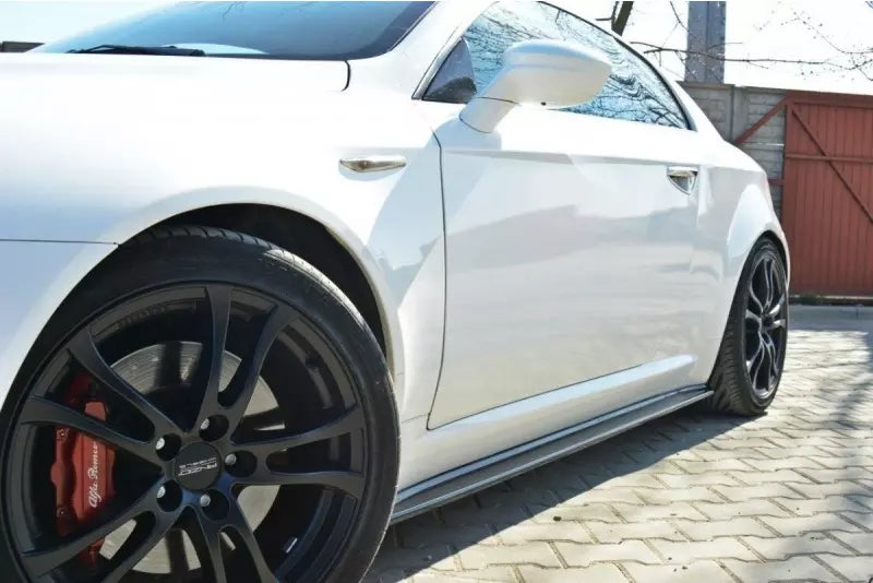 Maxton Design Seitenschweller (Paar) für Alfa Romeo Brera Hochglanz schwarz – Ansicht 2