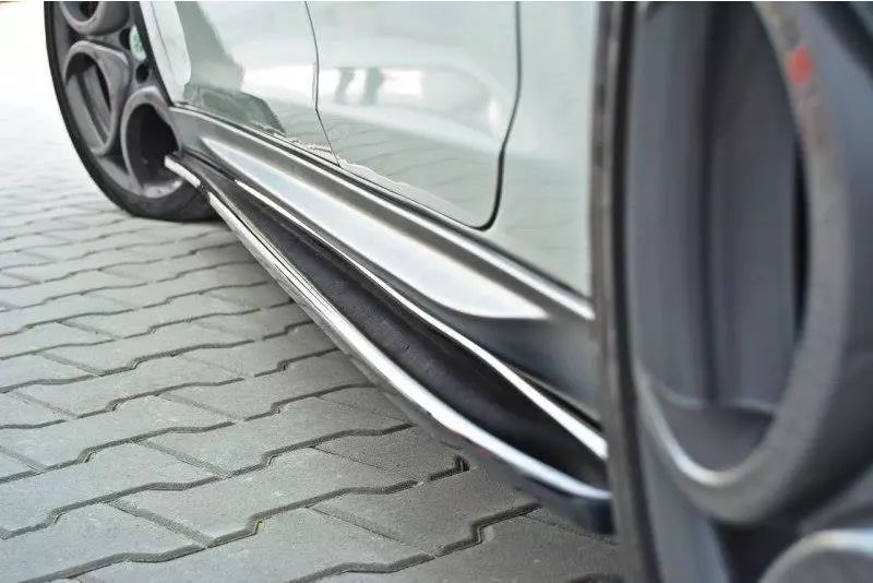 Maxton Design Seitenschweller (Paar) für Alfa Romeo Giulietta Hochglanz schwarz – Ansicht 2