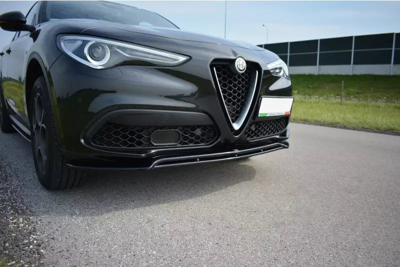 Maxton Design Frontlippe V.2 für Alfa Romeo Stelvio Hochglanz schwarz – Ansicht 1