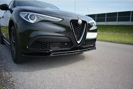 Maxton Design Frontlippe V.2 für Alfa Romeo Stelvio Hochglanz schwarz – Ansicht 1