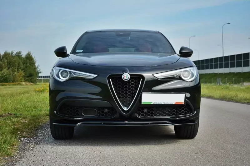 Maxton Design Frontlippe V.2 für Alfa Romeo Stelvio Hochglanz schwarz – Ansicht 2