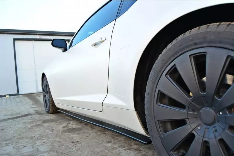 Maxton Design Seitenschweller (Paar) für Chevrolet Camaro Mk5 SS - US, EU vor Facelift Hochglanz schwarz – Ansicht 4