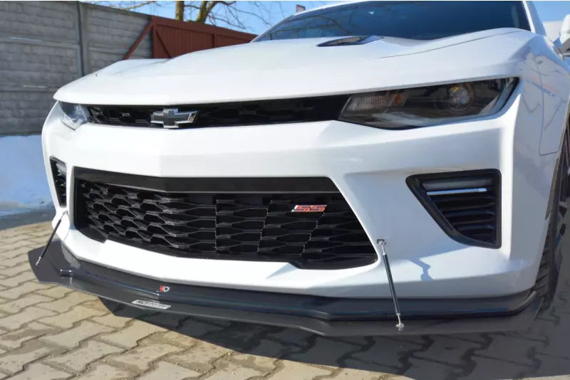 Maxton Design Street Pro Frontlippe V.2 für Chevrolet Camaro Mk6 2SS Coupe Hochglanz schwarz – Ansicht 1