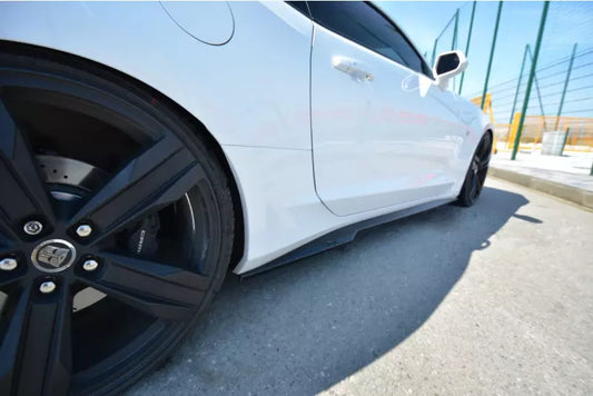Maxton Design Seitenschweller (Paar) für Chevrolet Camaro Mk6 2SS Coupe Hochglanz schwarz – Ansicht 1
