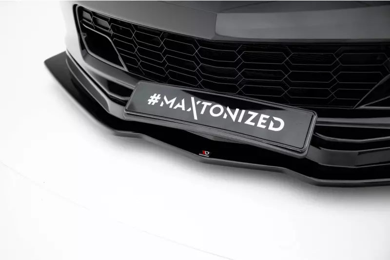 Maxton Design Frontlippe für Chevrolet Corvette C7 Hochglanz schwarz – Ansicht 3
