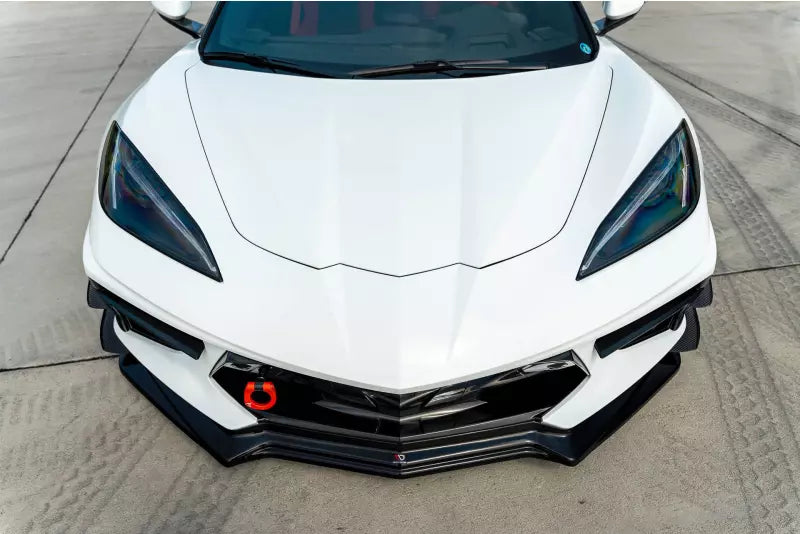 Maxton Design Frontlippe für Chevrolet Corvette C8 Hochglanz schwarz – Ansicht 2
