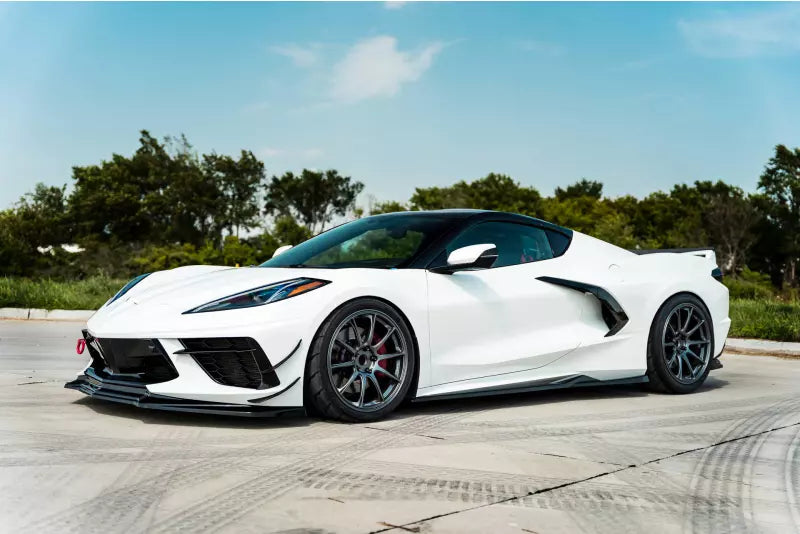 Maxton Design Seitenschweller (Paar) für Chevrolet Corvette C8 Hochglanz schwarz – Ansicht 1