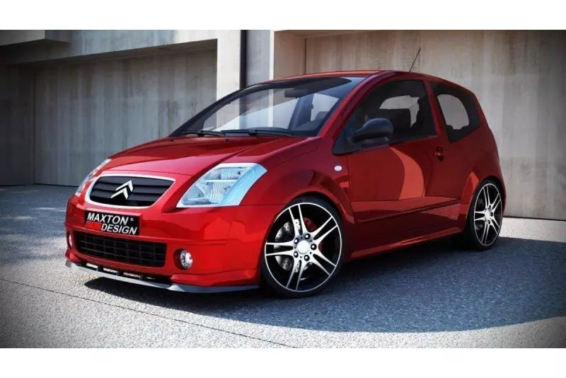 Maxton Design Frontlippe für Citroen C2 VTS Hochglanz schwarz – Ansicht 1