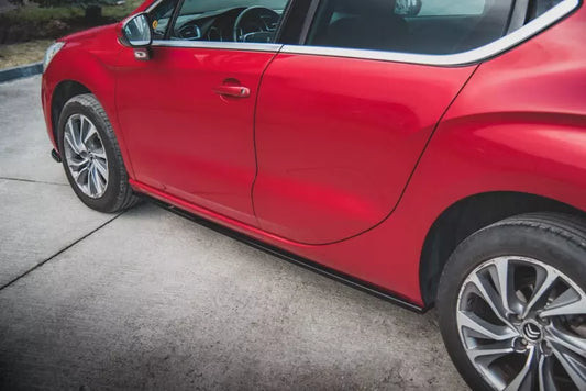 Maxton Design Seitenschweller (Paar) für Citroen DS4 Hochglanz schwarz – Ansicht 1
