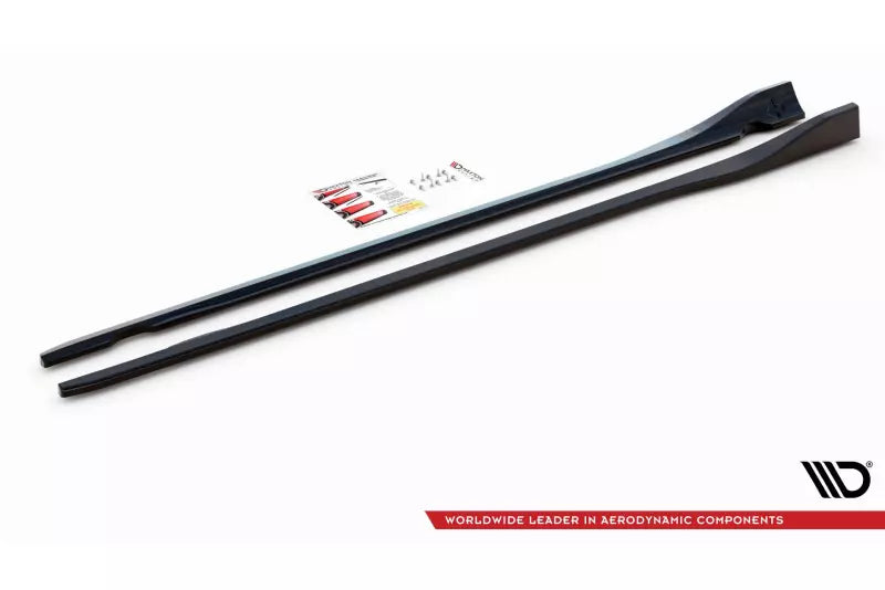 Maxton Design Seitenschweller (Paar) für Dodge Challenger RT Mk3 Facelift Hochglanz schwarz – Ansicht 4