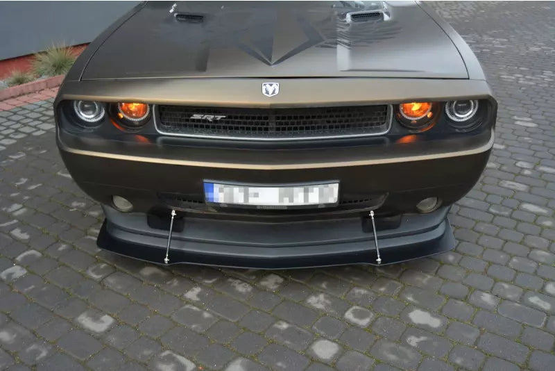 Maxton Design Street Pro Frontlippe für Dodge Challenger Mk3 SRT8 Coupe Hochglanz schwarz – Ansicht 1