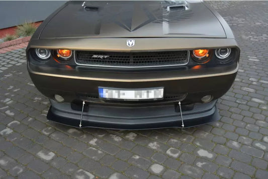 Maxton Design Street Pro Frontlippe für Dodge Challenger Mk3 SRT8 Coupe Hochglanz schwarz – Ansicht 1