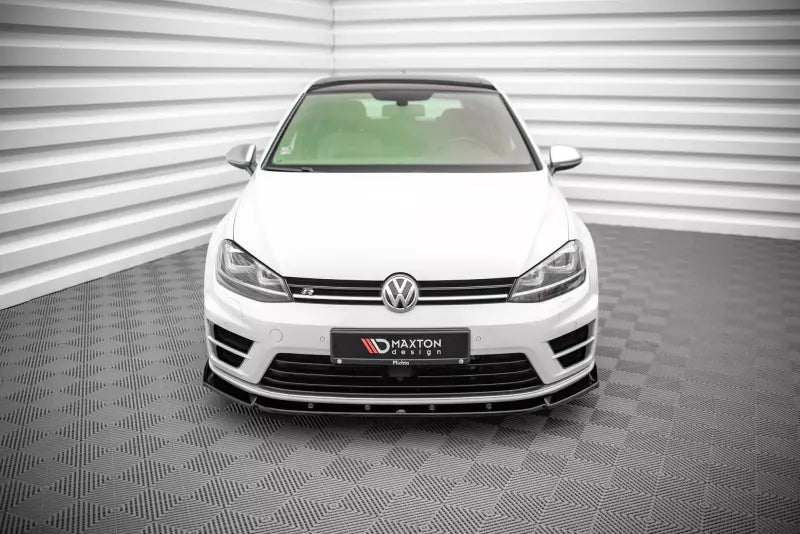 Maxton Design Frontlippe V.4 für VW Golf 7 R / R-Line Hochglanz schwarz – Ansicht 2