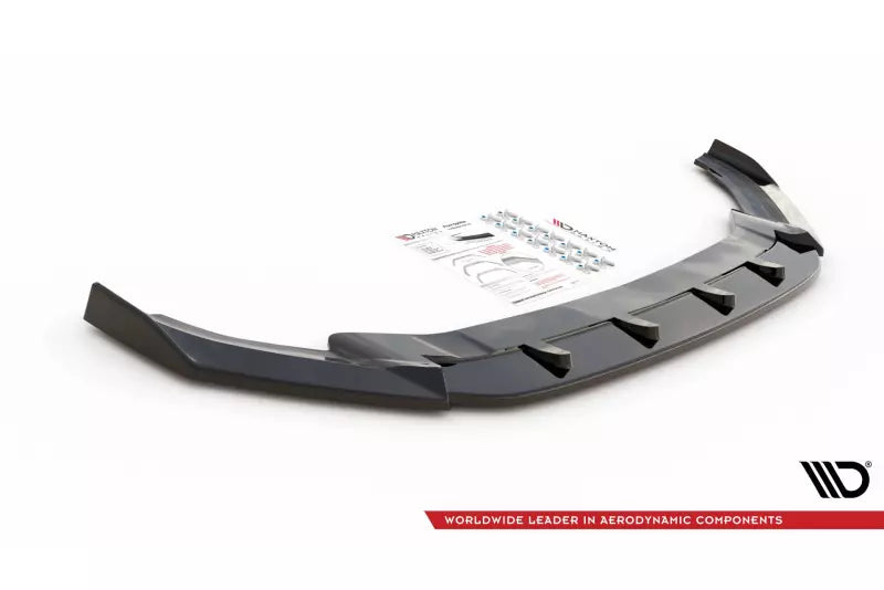 Maxton Design Frontlippe V.4 für VW Golf 7 R / R-Line Hochglanz schwarz – Ansicht 3