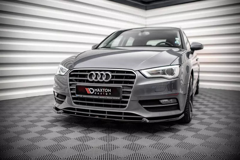 Maxton Design Frontlippe für Audi A3 Sportback 8V Hochglanz schwarz – Ansicht 1