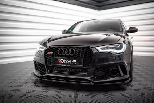 Maxton Design Frontlippe für Audi RS6 C7 Hochglanz schwarz – Ansicht 1