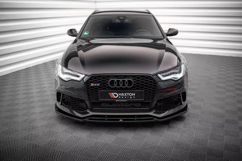 Maxton Design Frontlippe für Audi RS6 C7 Hochglanz schwarz – Ansicht 2
