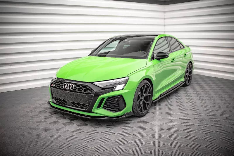 Maxton Design Frontlippe V.2 für Audi RS3 8Y Hochglanz schwarz – Ansicht 1