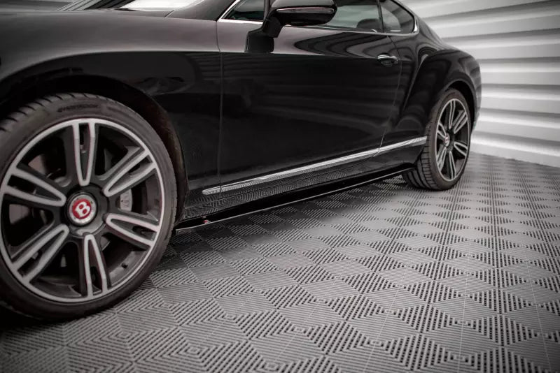 Maxton Design Seitenschweller (Paar) für Bentley Continental GT V8 S Mk2 Hochglanz schwarz – Ansicht 1